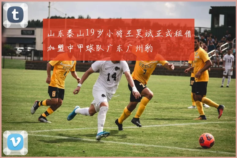 山东泰山19岁小将王昊斌正式租借加盟中甲球队广东广州豹